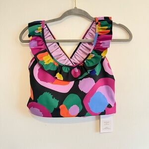 Emily McCarthy Ruffle Sport Bra - Pop Cheetah